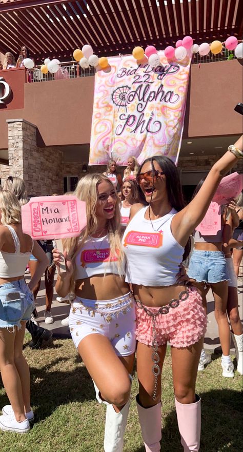 Sorority Party Aesthetic, Sorority Carnival Theme, Sorority Banner Ideas Work Week, Carnival Bid Day Theme, Sorority Recruitment Themes Ideas, Sorority Bid Day Themes Unique, Sorority Recruitment Outfits Preference, Bid Day Themes Sorority, Sorority Recruitment Outfits Rush Week