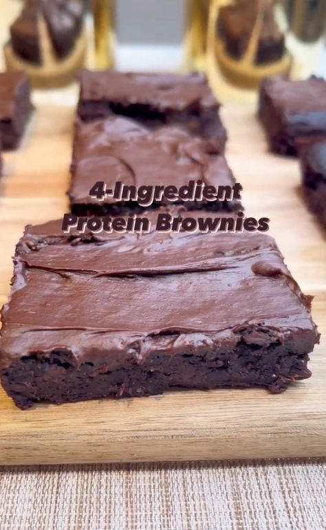 4-Ingredient Protein Brownies Drizzle Icing, Kiwi Sorbet, Protein Brownies, Chocolate Drizzle, Baking Tray, 4 Ingredient, Ripe Banana, Almond Butter, Nutrition Tips