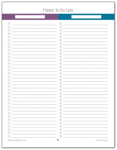 Project To Do List Printable Free, Master Todo List, 2024 Ins And Outs List, Sunday Basket, Master To Do List, Free To Do List, Inventory Printable, Scattered Brain, Free Printables Organization