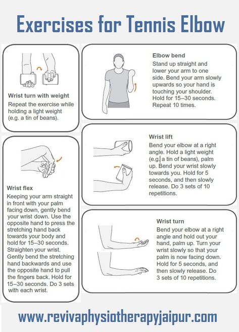 Tennis elbow is affected by straining to the ligaments in your forearm. You may feel pain in your arm and inflammation in your elbow. Try the exercises suggested here to help ease pain and avoid upcoming symptoms. Elbow Tendon Exercises, Tennis Elbow Relief Remedies, Elbow Exercises Physical Therapy, How To Heal Tennis Elbow, How To Help Tennis Elbow, Elbow Pain Relief Exercise, Tennis Elbow Exercises Physical Therapy, Elbow Stretches, Tennis Elbow Relief