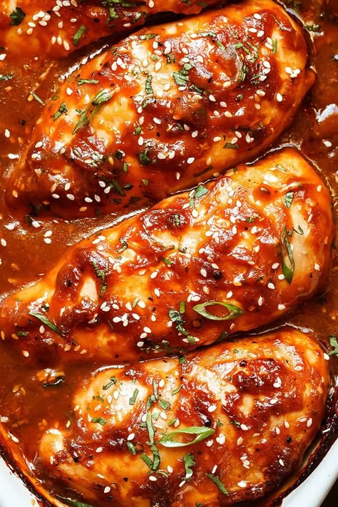 Honey Siracha Chicken, Amy Ryan, Honey Sriracha Sauce, Chicken Lickin, Baked Chicken Breasts, Baked Lemon Chicken, Honey Sriracha Chicken, Chicken Roasted, Chicken Recipes Boneless