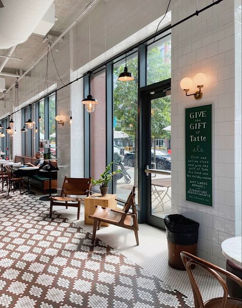 Cafe Flooring Ideas, Tatte Boston, Coffee Shop Lounge, Boston Life, Honey Pancakes, Boutique Hotels Design, Street Coffee, Bar Inspiration, Dining Inspiration