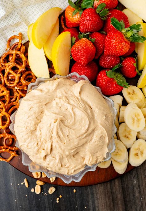 When you’re craving something light, creamy, and satisfying, no-bake Peanut Butter Dip is the answer! Perfect for pairing with fresh fruit or your favorite savory snacks, it makes a crazy good protein-loaded treat for after school or when you are entertaining. Cinnamon Sugar Desserts, Honey Lime Shrimp, A Southern Soul, Peanut Butter Dip, Apple And Peanut Butter, Peanut Butter Sauce, Chocolate Chip Cheesecake, Snack Craving, Recipes Appetizers And Snacks