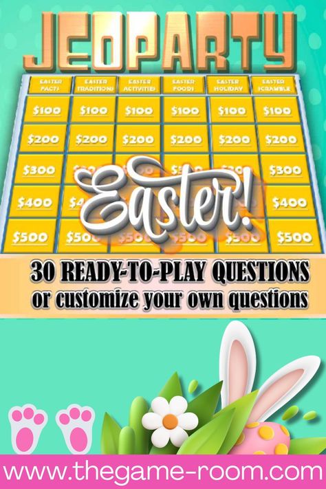 Elevate your Easter celebration with our engaging Jeopardy game on PowerPoint! Infuse knowledge and fun with Easter-themed challenges. Download, play, and make your holiday gathering an egg-stra special event! 🐣💻 #EasterJeopardy #PowerPointGame #EasterFun Easter Jeopardy Game, Games For Events, Easter Trivia, Games To Play On Zoom, Appreciation Week Themes, Teacher Appreciation Week Themes, Date Night Games, Family Feud Game, Church Games