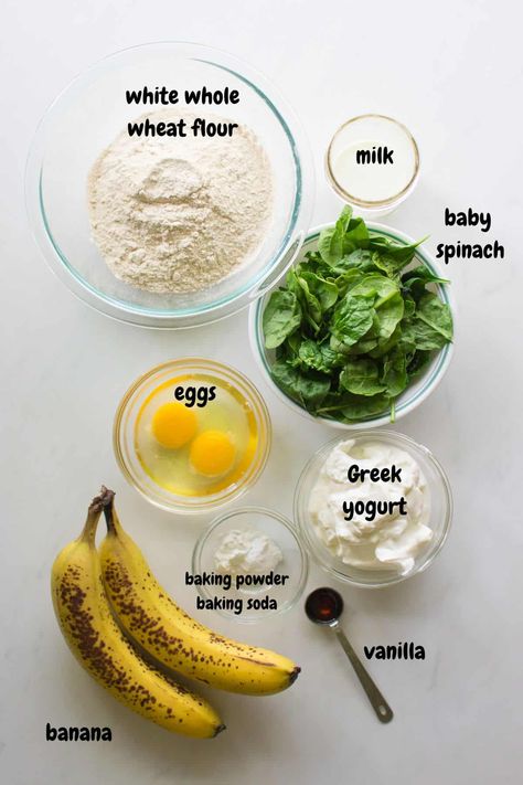 Healthy Muffins For Babies, Banana Muffins For Babies, Banana Recipes For Babies, Healthy Baby Muffins, Baby Banana Muffins, Spinach Muffins Healthy, Blw Banana Muffins, Baby Muffin Recipe, Banana Spinach Muffins