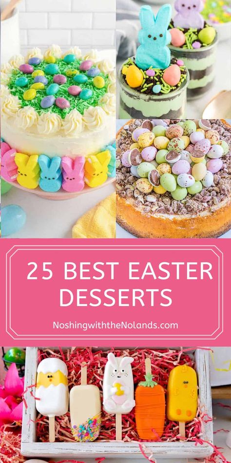 These 25 Best Easter Desserts are a perfect way to celebrate the holiday. We have both individual treats and family-sized desserts like cakes and pies. Something for everyone. Festive Easter Desserts, Easter Coconut Desserts, Chocolate Easter Desserts Ideas, Easter Pies Recipes, Easter Trifle Recipes, Easter Pie Recipes Desserts, Easy Desserts For Easter, Easy Easter Desserts For A Crowd, Individual Easter Desserts