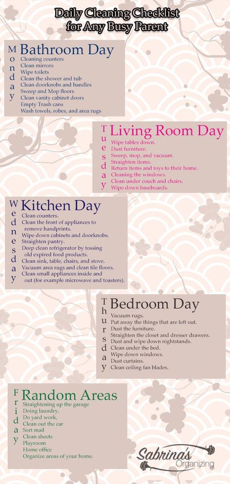 Daily Cleaning Checklist, Deep Cleaning Checklist, Clean House Schedule, House Cleaning Checklist, Cleaning List, Weekly Cleaning, Todo List, Household Cleaning Tips, Daily Cleaning