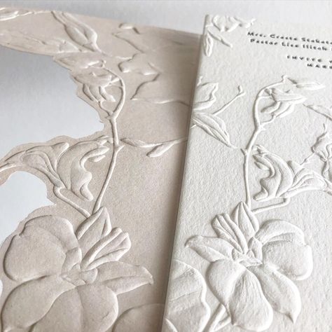 Emily Baird Design on Instagram: “Extremely passionate about texture. Luxurious to touch and easy on the eyes. For the sweetest couple and @goldleafevent from this summer.…” Emboss Wedding Invitation, Illustration Art Wedding, Wedding Stationary Design, Embossed Wedding Invitations, Invite Ideas, Business Invitation, Branding Inspo, Wedding Unique, Stationary Design