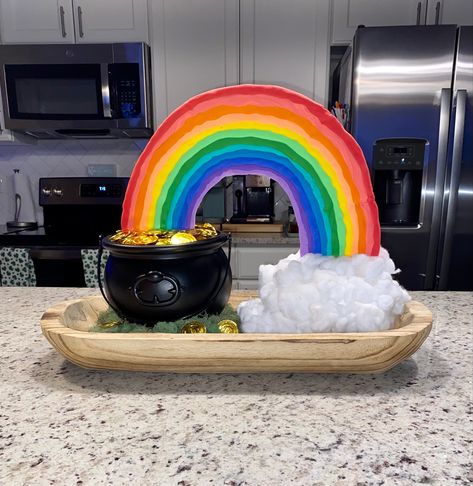 Handmade pot of gold and rainbow. Rainbow Diy, Carolina House, Handmade Pot, North Carolina Homes, Pot Of Gold, St Patricks, St Patrick, St Patricks Day, North Carolina