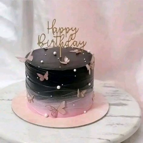 Aesthetic Birthday Cake, Modern Birthday Cakes, Small Birthday Cakes, Butterfly Birthday Cakes, Chocolate Cake Designs, Sweet 17, Mini Torte, Unique Birthday Cakes, Aesthetic Birthday