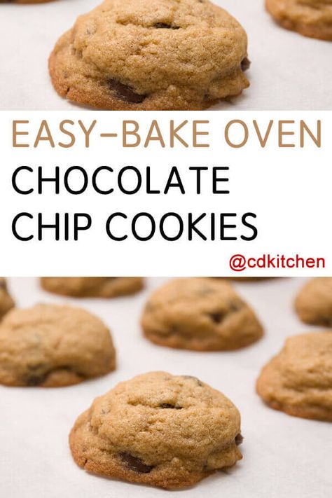 Easy Bake Oven Chocolate Chip Cookies | CDKitchen.com Easy Bake Oven Refills, Secret Chocolate Chip Cookie Recipe, Easy Bake Oven Mixes, Homemade Chocolate Chip Cookies Recipe, Easy Bake Oven Recipes, Bake Ideas, Oven Diy, Oven Recipe, Easy Bake Oven