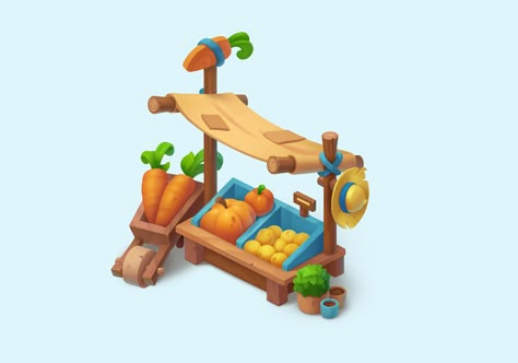 ArtStation - Farm shop Farm Festival, Isometric Game Art, Fantasy Farm Concept Art, Farm Concept Art, Farming Game, Fish Market Concept Art, Farm Environment Concept Art, Isometric Farm Game Art, Idle Game