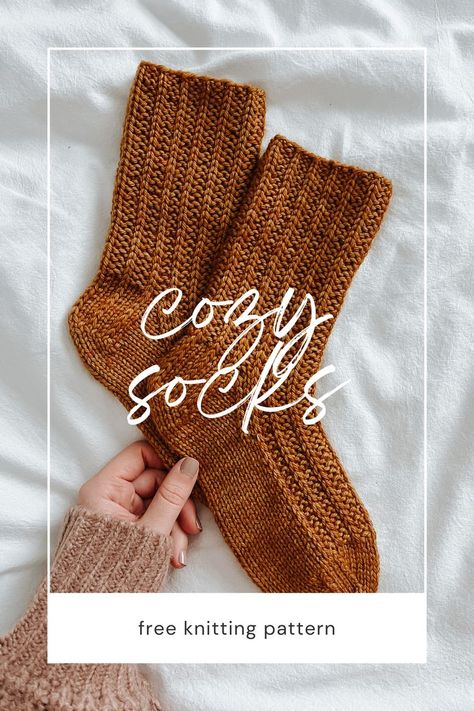 Free Slipper Sock Knitting Patterns, Easy Knitted Socks Free Pattern, Worsted Socks Knitting Pattern, Knitted Socks Free Pattern For Beginners Circular Needles, Sock Yarn Patterns Knitting, Free Socks Pattern, Free Beginner Sock Knitting Pattern, Double Knit Socks Free Pattern, Sick Knitting Pattern