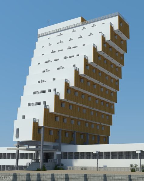 Minecraft Brutalist, Brutalist Hotel, Minecraft Hotel, Minecraft Brick, Minecraft Mountain House, Minecraft Skyscraper, Brutalist House, Minecraft Modern City, Minecraft City Buildings