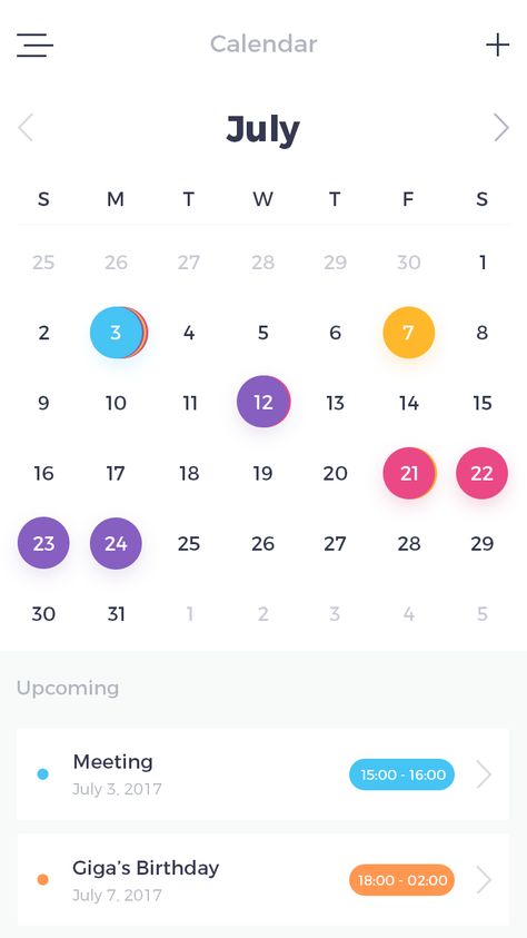 Calendar Calendar Ui Design, Calender Ui, To Do App, Event App, Mobile Ux, 달력 디자인, Calendar App, App Interface Design, Mobile Ui Design