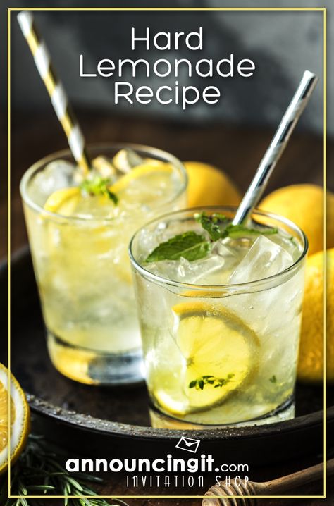 Hard lemonade with a fizz! Still one of the most requested recipes on-line and with my friends. See what the secret ingredients are! Hard Lemonade Recipe, Lemon Juice Cleanse, Hard Lemonade, Gin Tasting, Lemonade Recipe, Wedding Cake Recipe, Natural Drinks, Lemonade Recipes, Smoker Recipes