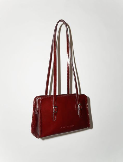 Closet Redo, Clothes Wishlist, Oxblood Leather, Wool Bags, Fall Chic, Paris Chic, Paloma Wool, Red Bag, Greyish Blue