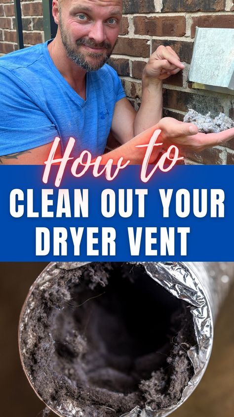 How to Safely Clean Your Dryer Vent: A Step-by-Step Guide Dryer Cleaning Hacks, Dryer Vent Cleaning Diy, Dryer Vent Solutions, Cleaning Dryer Vent, Dryer Duct Cleaning, Dryer Vent Hose, Dryer Duct, Dryer Vent Cleaning, Washer Dryer Set