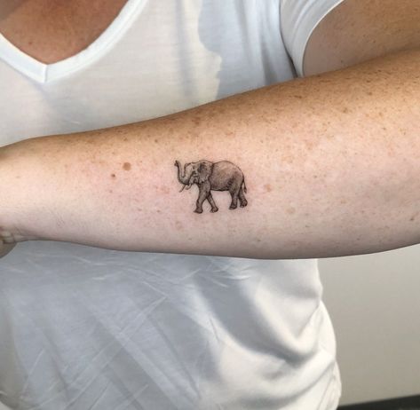 Africa Tattoo Ideas, Tattoo Pols, Family Tattoos Ideas, Tattoo Klein, Grey Ink Tattoos, Small Animal Tattoos, Family Tattoo Ideas, Tattoo Elephant, Africa Tattoos