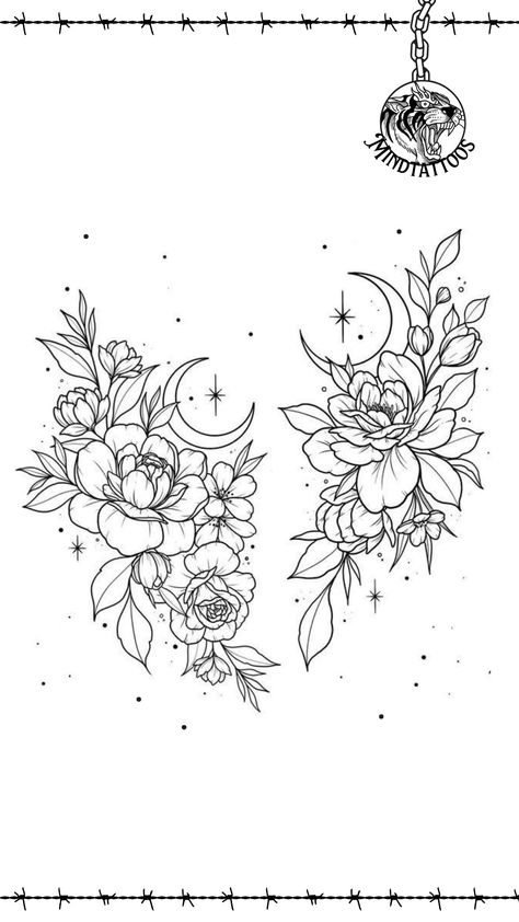 Follow Mind Tattoos for more 🔥 Wisteria Tattoo Black, Cosmic Flower Tattoo, Japanese Wisteria Tattoo, Anime Flower Tattoo, Floral Outline Tattoo, Floral Tattoo Design Drawings, Cherry Blossom Tattoo Stencil, Tattoo Overlay, Line Art Tattoo Designs