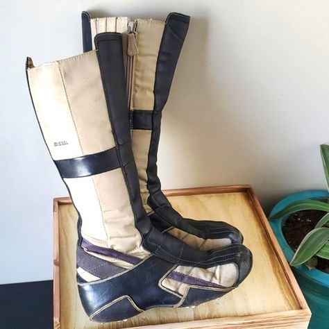 Vintage Diesel Moto boots Vintage Diesel Clothing, Vintage Diesel Shoes, Diesel Boots, Diesel Vintage, Diesel Shoes, Boxing Boots, Vintage Diesel, Ugly Shoes, Shoes Vintage