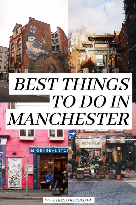 If you're visiting Manchester in England soon and you're wondering what do to, check out this itinerary. This travel guide shows you the best things to do in Manchester, the best spots for photos and to eat. Enjoy Manchester UK soon! #manchester #england #uk #travel Manchester To Do List, What To Do In Manchester, Manchester Places To Visit, Manchester Uk Things To Do, Things To Do In Manchester England, Manchester Things To Do, Manchester Itinerary, Manchester Trip, Manchester England Travel