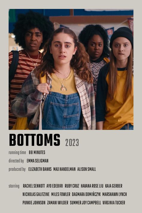 Bottoms Movie Poster Movies To Watch Teenagers, Pause Button, Most Paused Movie Scenes, New Movies To Watch, Girly Movies, The Pause, Film Posters Minimalist, Great Movies To Watch, I Love Cinema