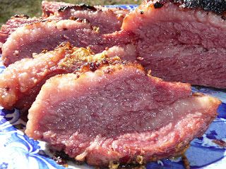 Everyday Dutch Oven: Mustard and Brown Sugar Baked Corned Beef Beef In Dutch Oven, Corned Beef Soup, Baked Corned Beef, Crock Pot Corned Beef, Pit Cooking, Homemade Corned Beef, Beef Appetizers, Corned Beef Sandwich, Camping Tricks