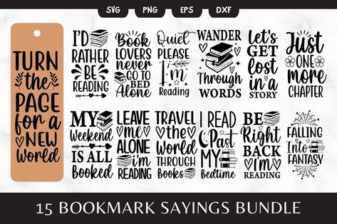 Bookmark Sayings, Bookmark Svg, Fun Sayings, Bedtime Reading, Reading Words, Diy Bookmarks, Club Card, Chinese Patterns, Patterned Sheets