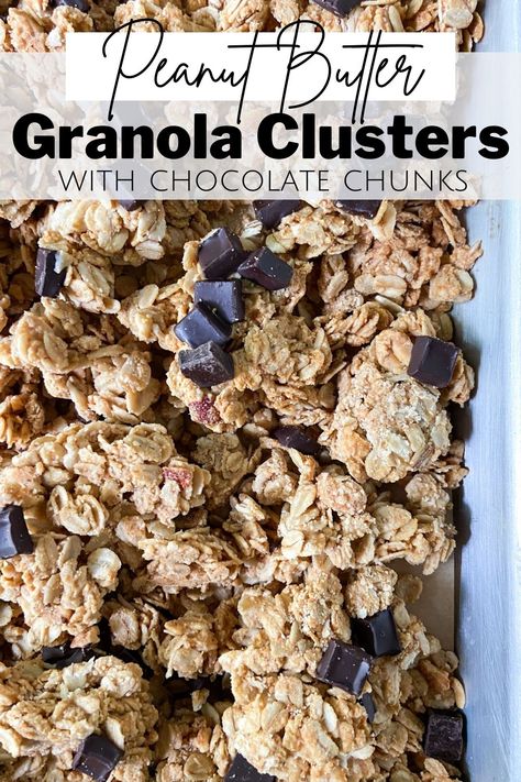 These Peanut Butter Granola Clusters are perfect for make-ahead breakfast or afternoon snacks. Made with healthy ingredients and no refined sugars, homemade granola is healthier than store-bought versions. This recipe is easy-to-make and ready in just 30 minutes. Pair granola clusters with milk or yogurt, or simply eat these with your hands. Oat Clusters Recipe, Homemade Granola Clusters, Granola Clusters Recipe, Diy Granola, How To Make Granola, Granola Bites, Granola Clusters, Sugar Free Peanut Butter, Best Granola