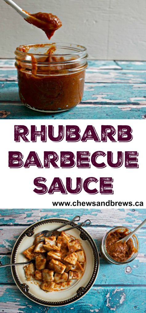 Rhubarb Bbq Sauce Recipe, Harvest Ideas, Freeze Rhubarb, Bbq Sauces, Animal Food, Homemade Condiments, Onion Relish, Rhubarb Recipes, Sauce For Chicken