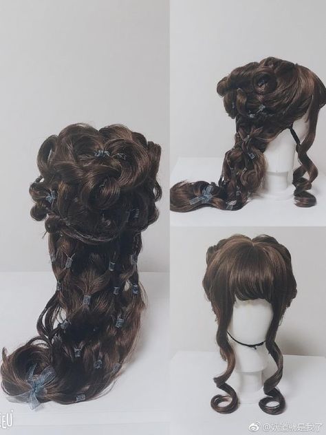 Villian Hair Styles, Hairstyles For Drawing, Medival Outfits Women, Rococo Hairstyles, Jaehaerys Targaryen, Making Oc, Wig Styling Ideas, Cottagecore Hair, Genshin Dr