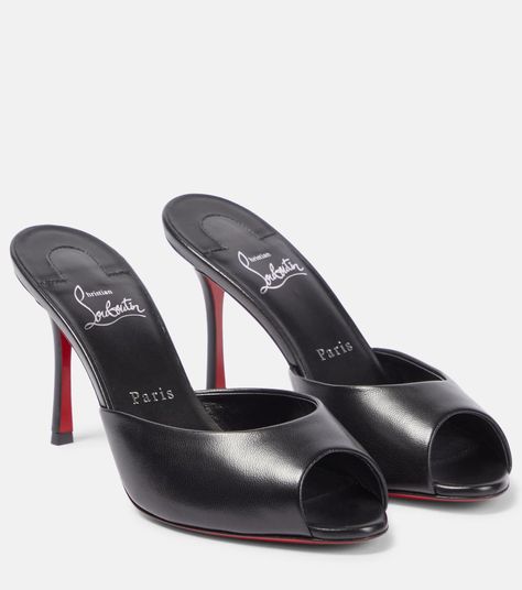 Louboutin Me Dolly, Louboutin Online, Bridal Bag, Mid Heel Sandals, Christian Louboutin Heels, Louboutin Heels, Mode Inspo, Leather Mules, Dream Shoes