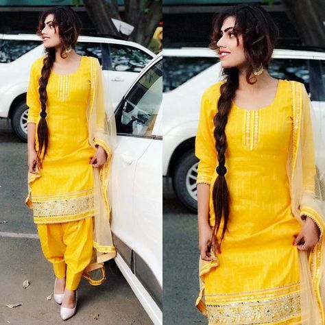 yellow wedding outfits ideas for haldi पटियाला सलवार, Yellow Punjabi Suit, Patiala Dress, Punjabi Suits Party Wear, Patiala Suit Designs, Patiala Salwar Suits, Patiyala Dress, Patiyala Suit, Punjabi Style