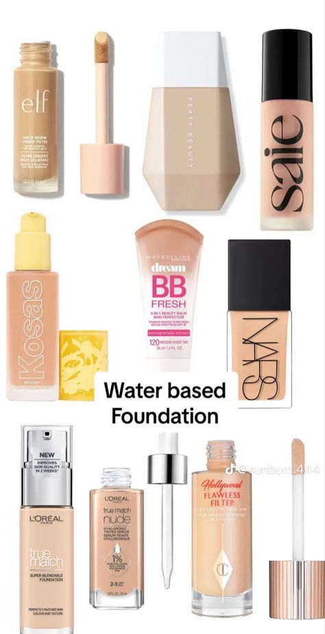 Water Based Makeup, Water Based Foundation, Safe Makeup, Makeup Charts, Makeup Life Hacks, Lip Color Makeup, Makeup Accesories, Makeup For Black Skin, Brown Skin Makeup