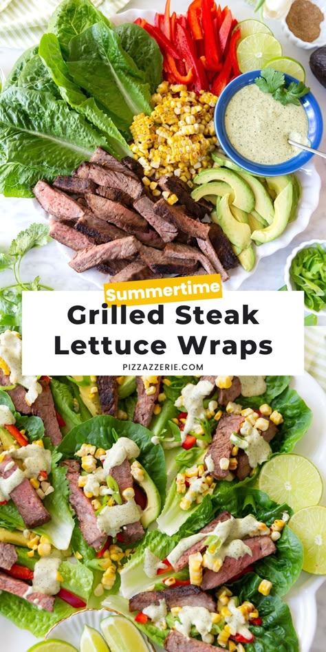 Lettuce Wraps Steak, Steak Lettuce Wraps Healthy, Healthy Steak Wraps, Steak Wraps Recipes Healthy, Lettuce Wraps Beef, Steak Wraps Recipes, Steak Lettuce Wraps, Low Carb Lettuce Wraps, Healthy Steak