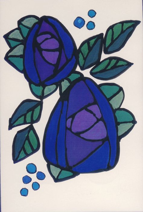 Glasgow Style, Mackintosh Rose, Nouveau Flowers, Art Nouveau Pattern, Art Nouveau Flowers, Charles Rennie Mackintosh, Rennie Mackintosh, Folk Design, Watercolor Projects