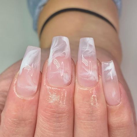 Clear Nail Designs, Clear Nail Tips, White Tips, Clear Nail, White Tip, French Tips, Clear Nails, Chrome Nails, Nail Decorations