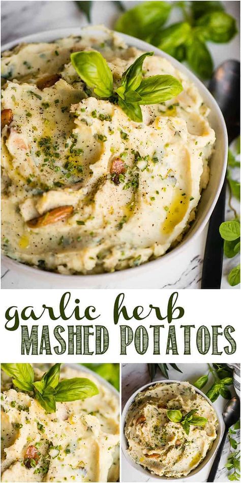 Garlic Herb Mashed Potatoes Recipe, Herb Mashed Potatoes Recipe, Best Homemade Mashed Potatoes, Herb Mashed Potatoes, Potato Loaded, Garlic Herb Mashed Potatoes, Homemade Mashed Potatoes, Mashed Potatoes Recipe, Mashed Potato Recipes