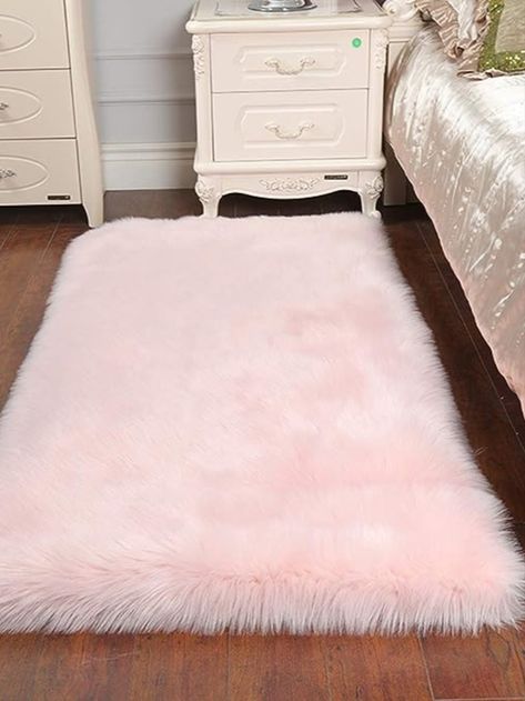 Faux Sheepskin Rug ，Rectangular,Fur Faux Fleece Fluffy Area Rugs Anti-Skid Yoga Carpet for Living Room Bedroom Sofa Floor Rugs (Pink, 23.6 x 35.4 inch) Pink Fluffy Rug, Yoga Carpet, Rugs Pink, Fluffy Rugs, Bedside Rugs, Fluffy Carpet, Faux Sheepskin Rug, Pink Amazon, Rugs Living Room