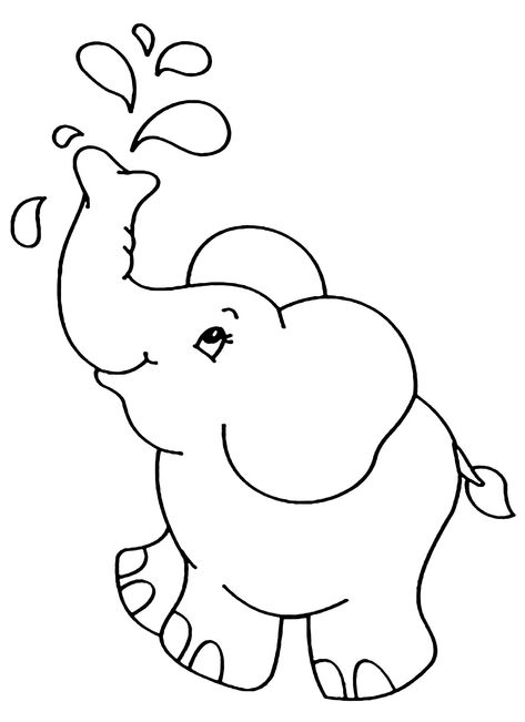 Simple Elephants coloring page to download for free, From the gallery : Elephants Coloring For Kids Free Printables, Elephant Coloring Pages Free Printable, Painting For Children, Elephant Coloring, Coloring Pictures For Kids, Elephant Printable, Elephant Coloring Page, Elephant Colour, Long Division