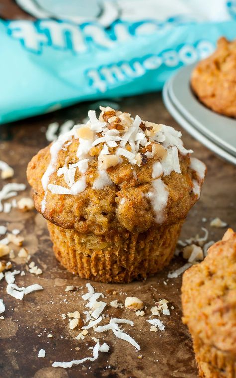 Coconut Flour Carrot Cake, Carrot Oatmeal Muffins, Coconut Muffin Recipes, Savory Lunch, Sweet Potato Cornbread, Coconut Muffins, Carrot Cake Muffins, Beautiful Breakfast, Carrot Muffins