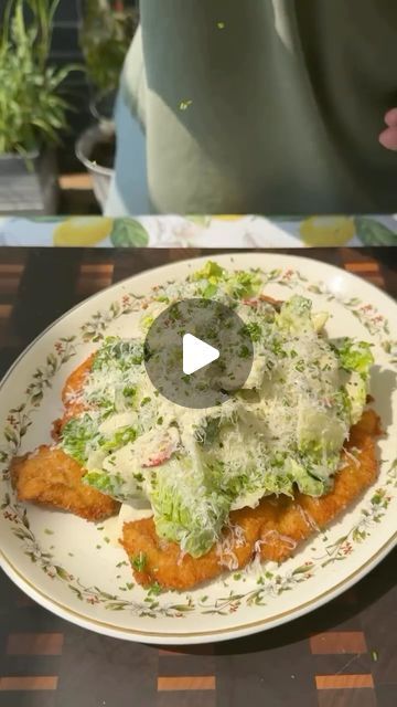 @world.coooking | Fried chicken with Caesar salad 🤤🤤

For more recipes make sure to checkout their page 👇🏻

Reposting from:  @just.another.cook 

Ingredients... | Instagram Fried Chicken Ceasar Salad Recipe, Caesar Salad Chicken, Chicken Pop, Finishing Salt, Buttermilk Fried Chicken, Chicken Caesar Salad, Salad Toppings, Salads Recipes, Garlic Clove