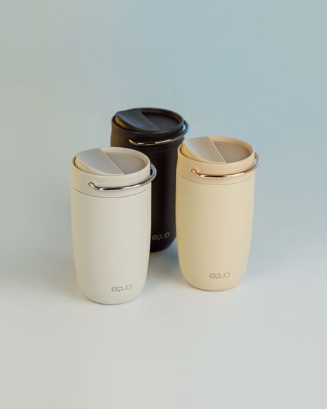 NEW IN: EQUA CUP ☕️ Now available in Grey, Butter and Black. 🤤 Coffee Reusable Cup, Travel Coffee Cup Aesthetic, Coffee Travel Mug Aesthetic, Equa Bottles, Travel Mug Aesthetic, Coffee To Go Cup, Coffee Travel Cup, Kitchen Decor Collections, Glass Water Bottles