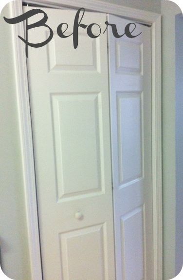 Ideas Armario, Double Closet Doors, Cheap Closet, Easy Home Improvement Projects, Closet Door Makeover, Bifold Door, Double Closet, Bifold Closet Doors, Easy Home Improvement