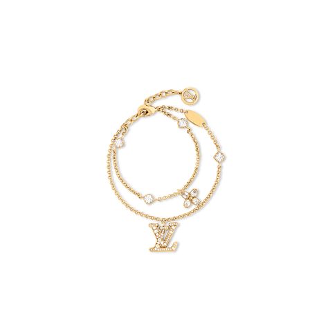 LOUIS VUITTON® - Lady Lv Bracelet - Gold Gold Designer Bracelet, Elegant Jewellery, Gold Swarovski Bracelet, Lv Jewelry, Gold Silver Jewelry Mix Jewellery, Jewelry Louis Vuitton, Lv Bracelet, Lv Bracelet Women, Lv Jewelry Bracelet