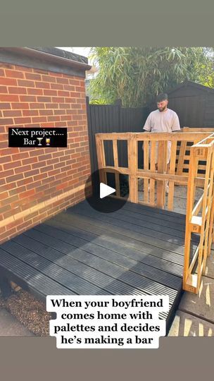 416K views · 1.6K reactions | #homebar easily made with just pallets 🤩 #mancave #shed #diy #construction #chippy | A Man & His Cave Pool Storage Ideas, Shed Man Cave, Shed Diy, Pool Storage, Diy Construction, Diy Shed, Bars For Home, Storage Ideas, Man Cave