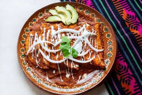 Salvadoran Enchiladas Recipe Red Enchiladas Recipe, Authentic Mexican Enchiladas, Enchiladas Potosinas, Mexican Enchiladas, Best Enchiladas, Frijoles Refritos, Red Enchiladas, Enchilada Recipe, In Conclusion