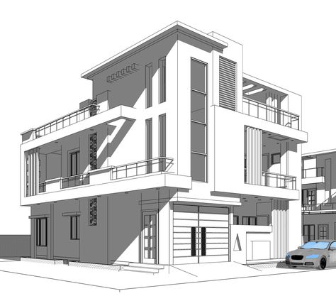 Home Map Design, Building Front Designs, 3 Storey House Design, 2bhk House Plan, House Outer Design, Small House Front Design, Small House Design Exterior, Building Front, Simple House Design