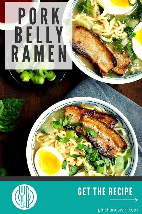 Homemade Ramen Pork Belly, Pork Ramen Noodles Recipes, Crispy Pork Belly Ramen, Pork For Ramen Recipe, Ramen Recipes Pork Belly, Pork Belly For Ramen Recipe, Ramen Pork Belly Recipes, Pork Ramen Noodle Recipes Soups, Ramen Noodle Recipes Pork Belly